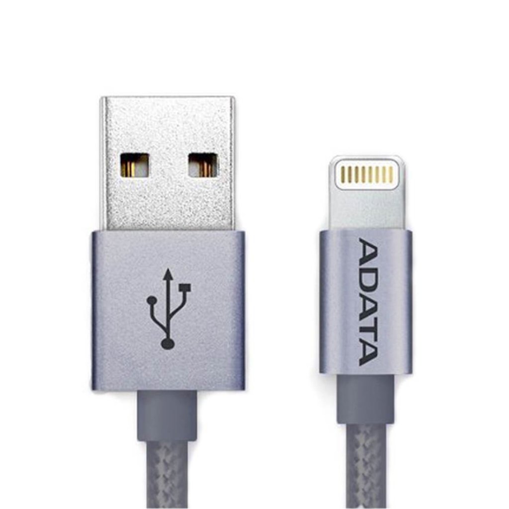 ADATA Lightning USB Data Sync/Charge Cable Aluminium - Titanium Image 1