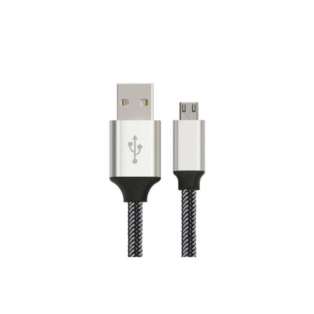 Astrotek 1m Micro USB Data Sync Charger Cable Cord Silver White