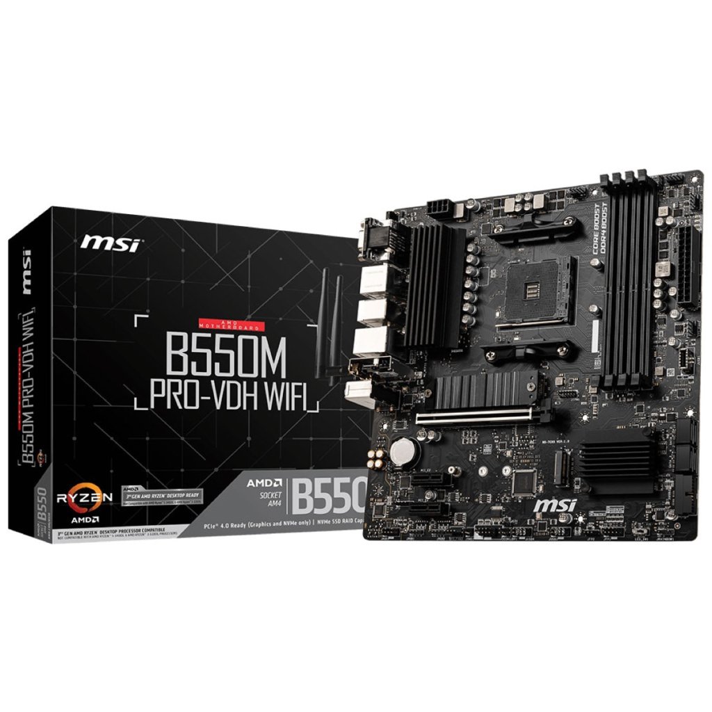 MSI B550M PRO-VDH Wi-Fi AM4 Micro-ATX Motherboard Image 1