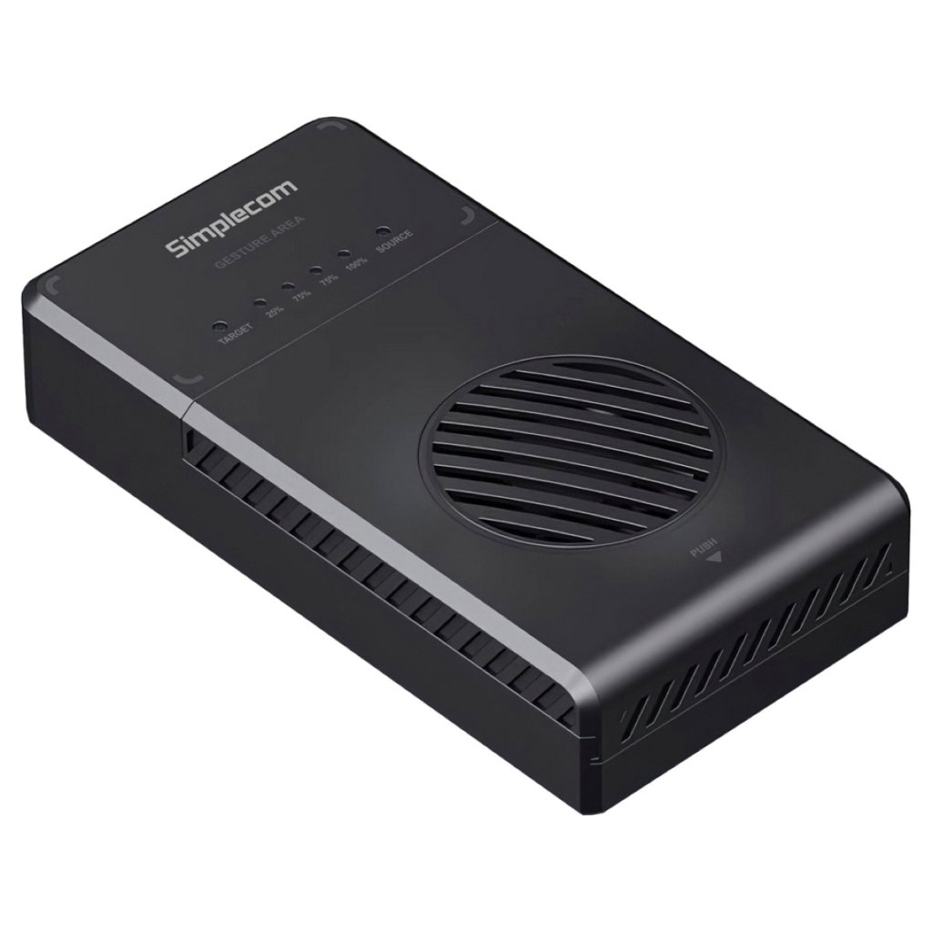 Simplecom SD322 Dual Bay USB 3.0 Aluminium Docking Station - Black Image 1