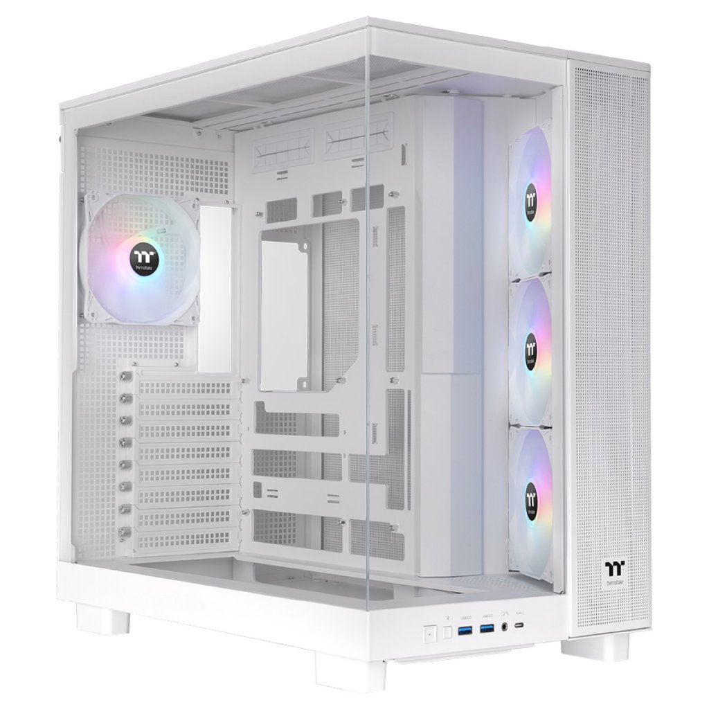 Thermaltake S100 Tempered Glass Micro-ATX Case - Snow Edition