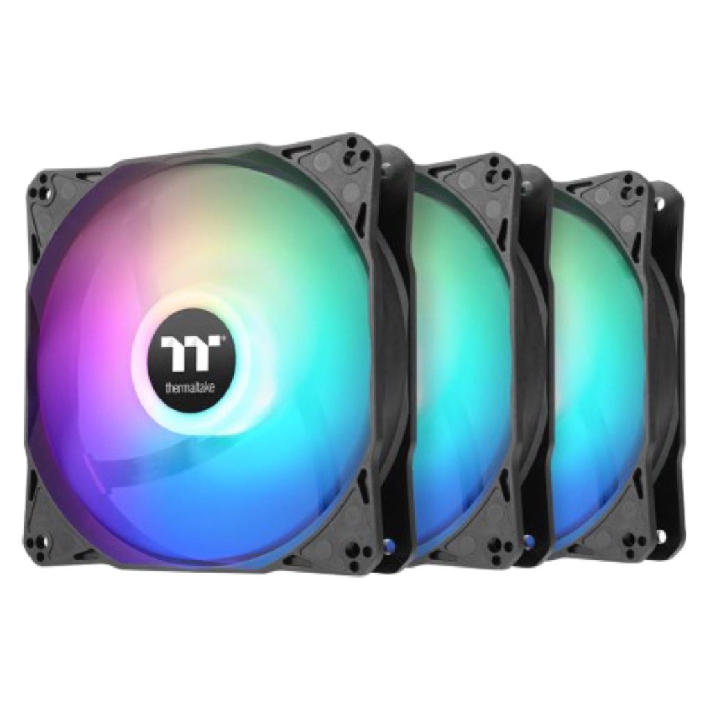 Thermaltake Pure Duo 12 120mm ARGB PWM Radiator Fans - 2 Pack Image 1