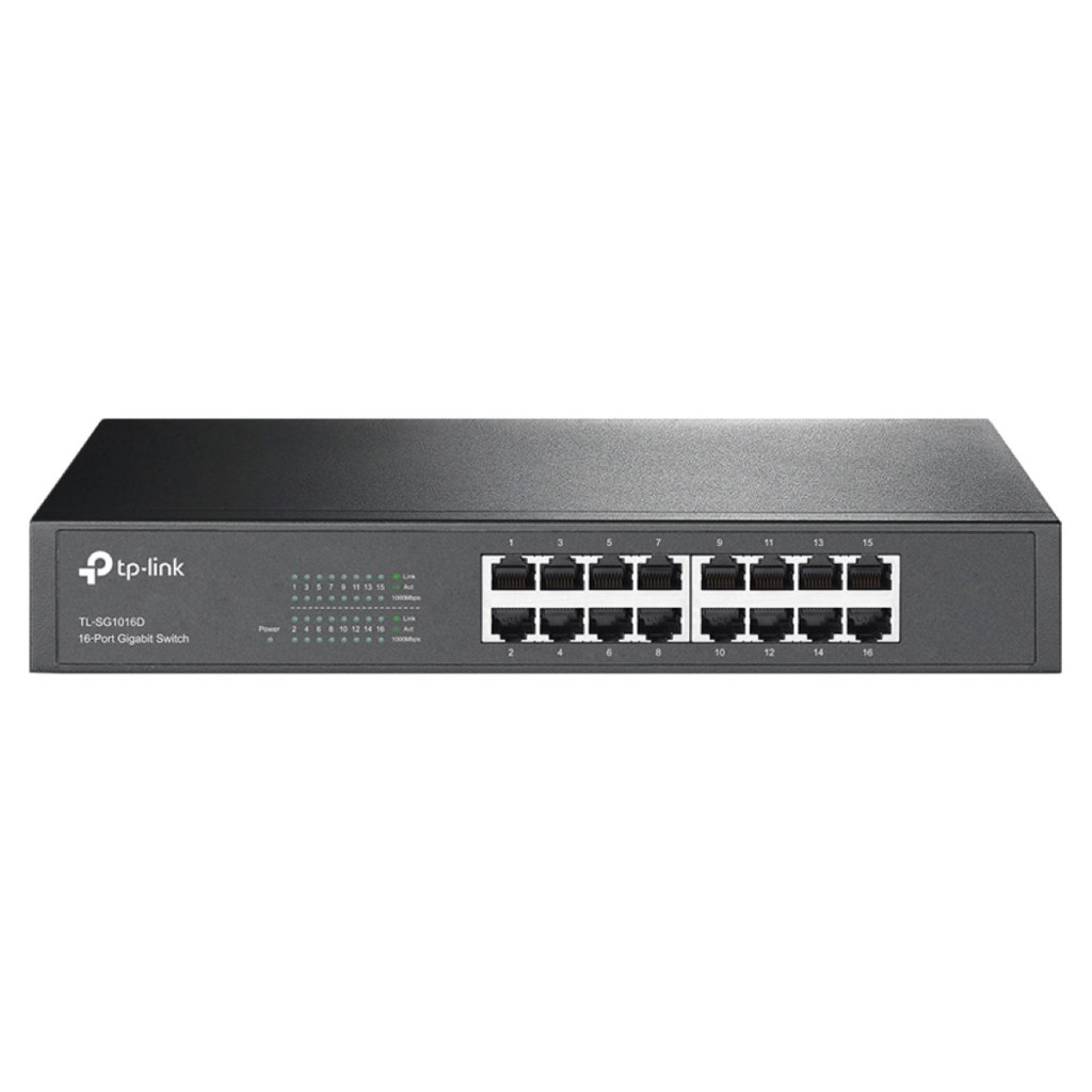 TP-LINK TL-SF1016D 16 Port 10/100 Desktop Switch Image 1