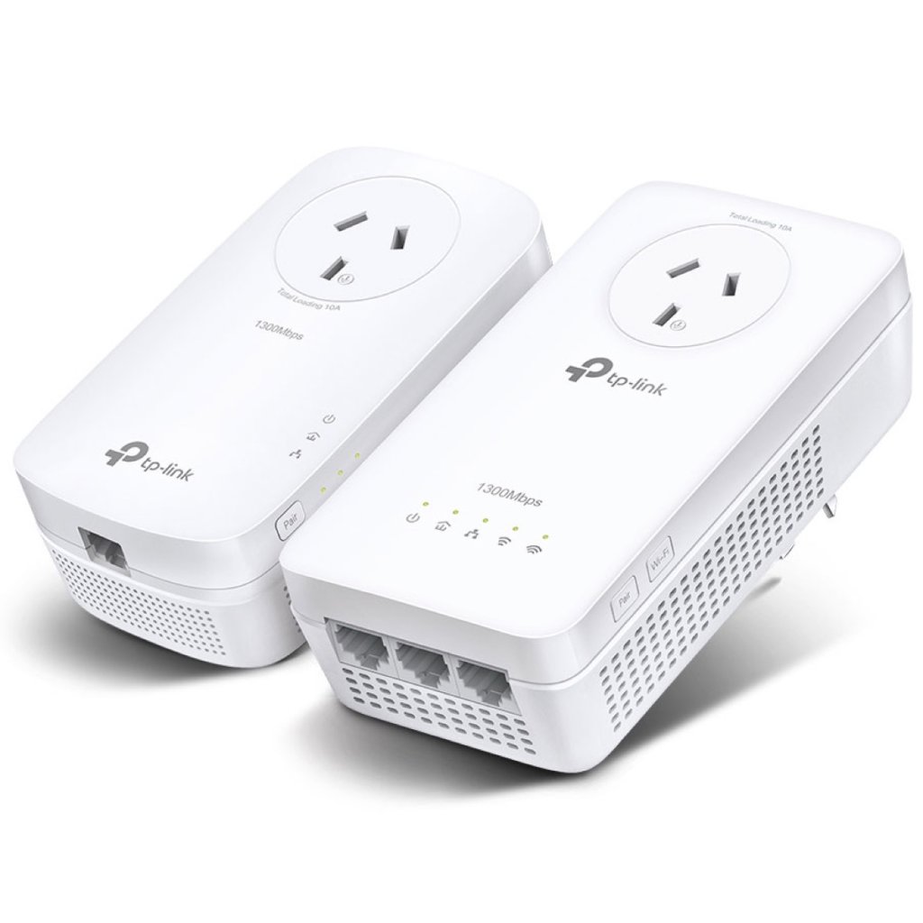 TP-Link TL-PA8033PKIT AV1300 3-Port Gigabit Passthrough Powerline Starter Kit Image 1