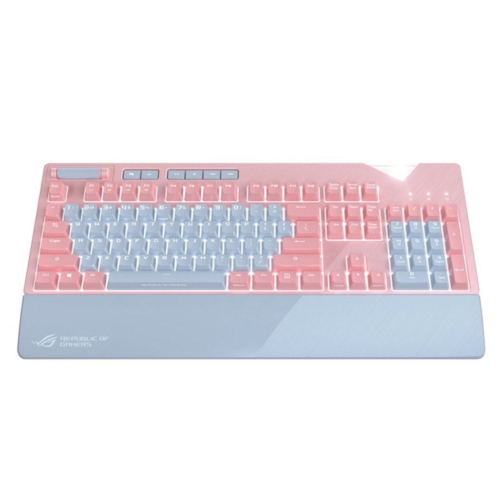 ASUS ROG Strix Flare Pink Mechanical Gaming Keyboard - Cherry MX Red Image 1