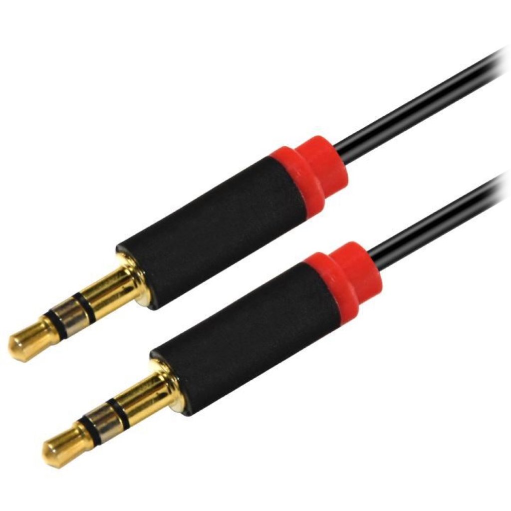 Astrotek 2m 3.5mm to 3.5mm M/M Moulded Auxiliary Stereo Audio Cable - Black Image 1