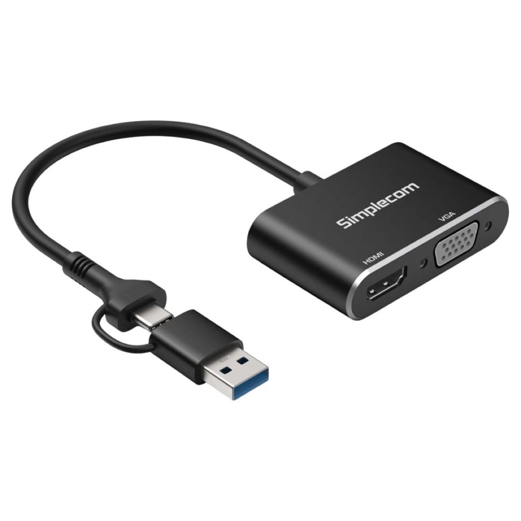 Simplecom DA316 USB 3.0 to HDMI + VGA Adapter