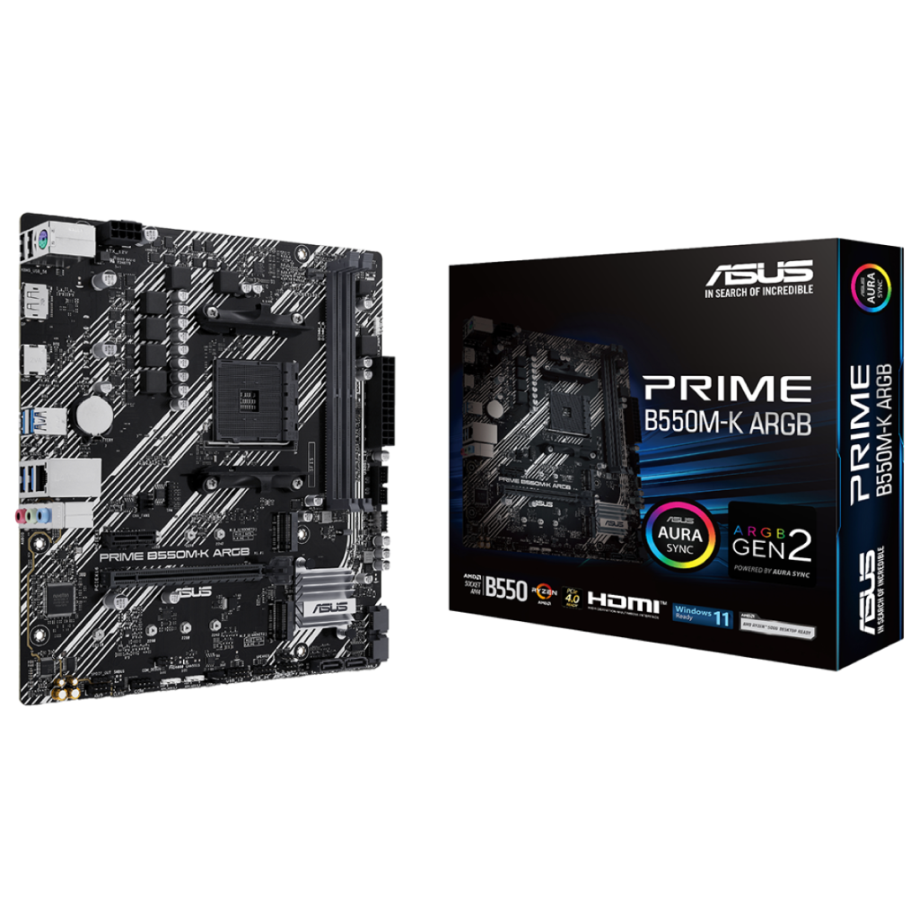 ASUS PRIME B550M-K AM4 Micro-ATX Motherboard Image 1