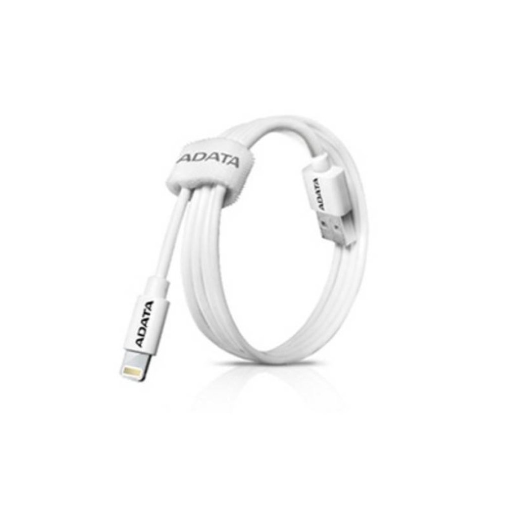 ADATA 1m Lightning Charge and Sync Cable - Plastic/White Image 1
