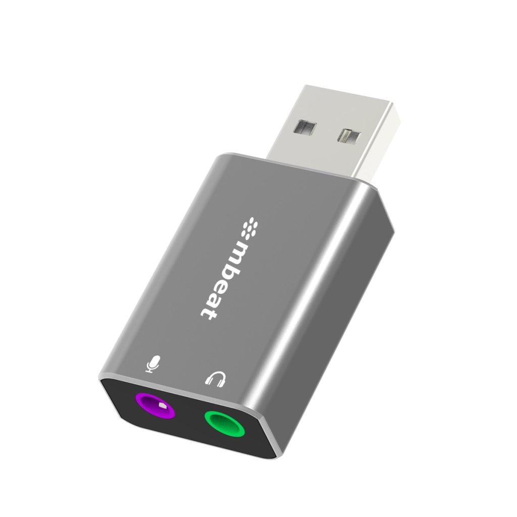 mbeat ToughLink USB 2.0 Male to Audio & Microphone Adapter Image 1