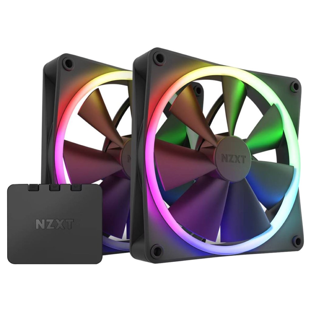 NZXT F140RGB 140mm RGB Case Fan - Twin (Black)