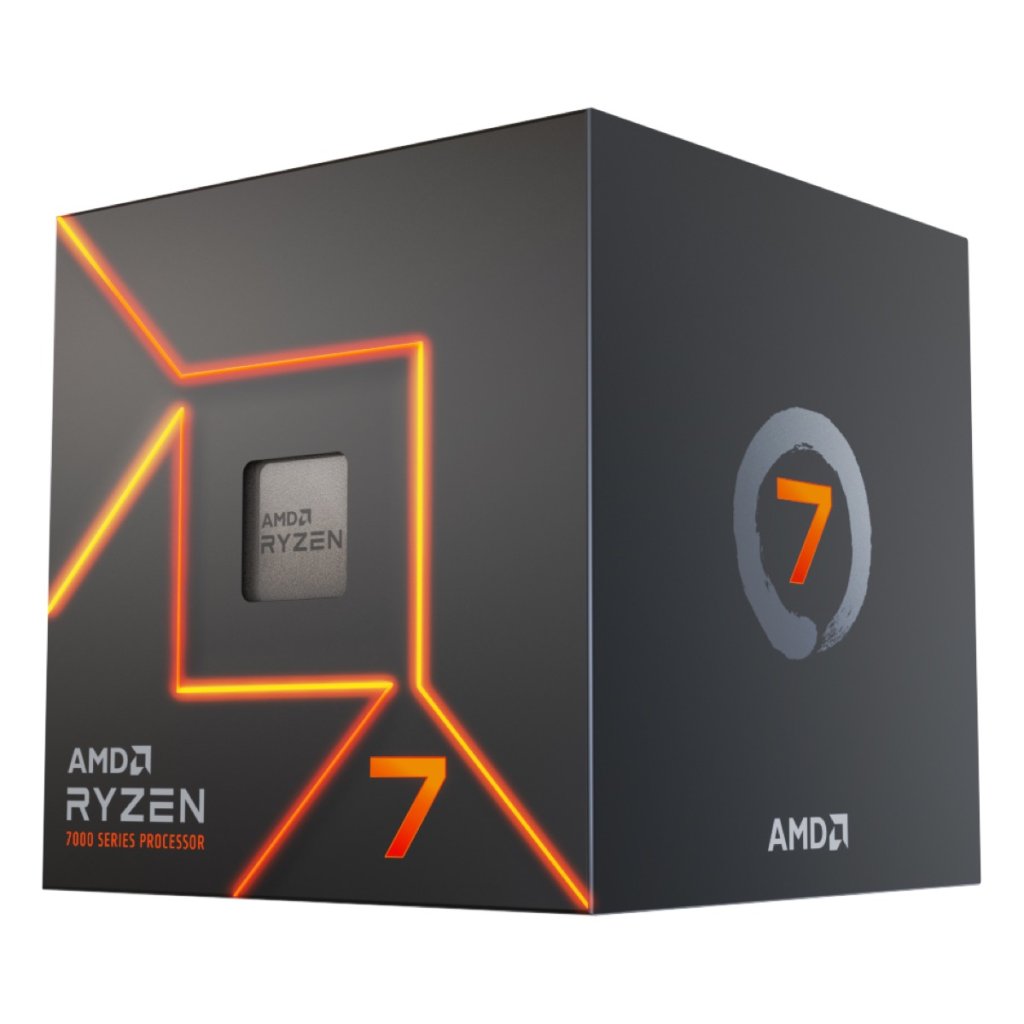 AMD Ryzen 7 7700 AM5 3.8 GHz Unlocked CPU Processor + Wraith Prism