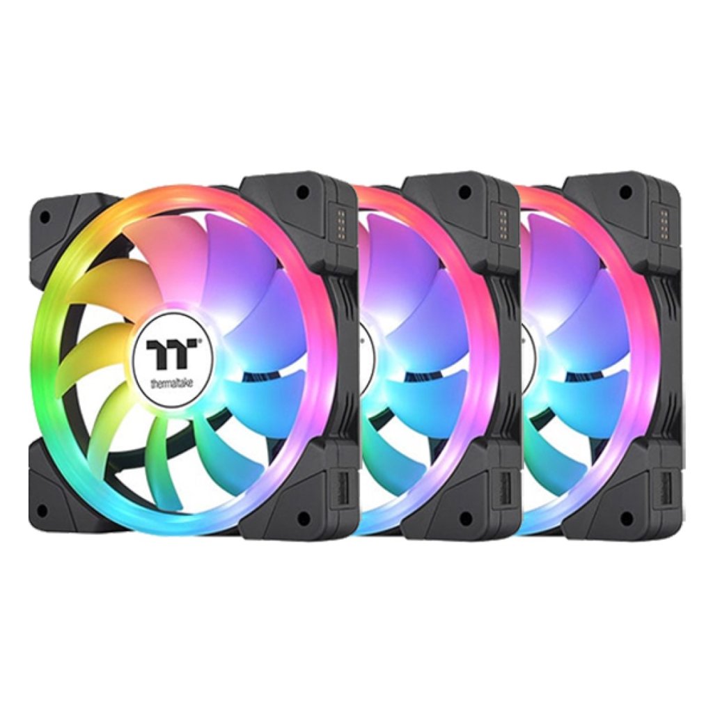 Thermaltake SWAFAN EX12 ARGB 120mm Magnetic PWM Cooling Fan Black - 3 Pack