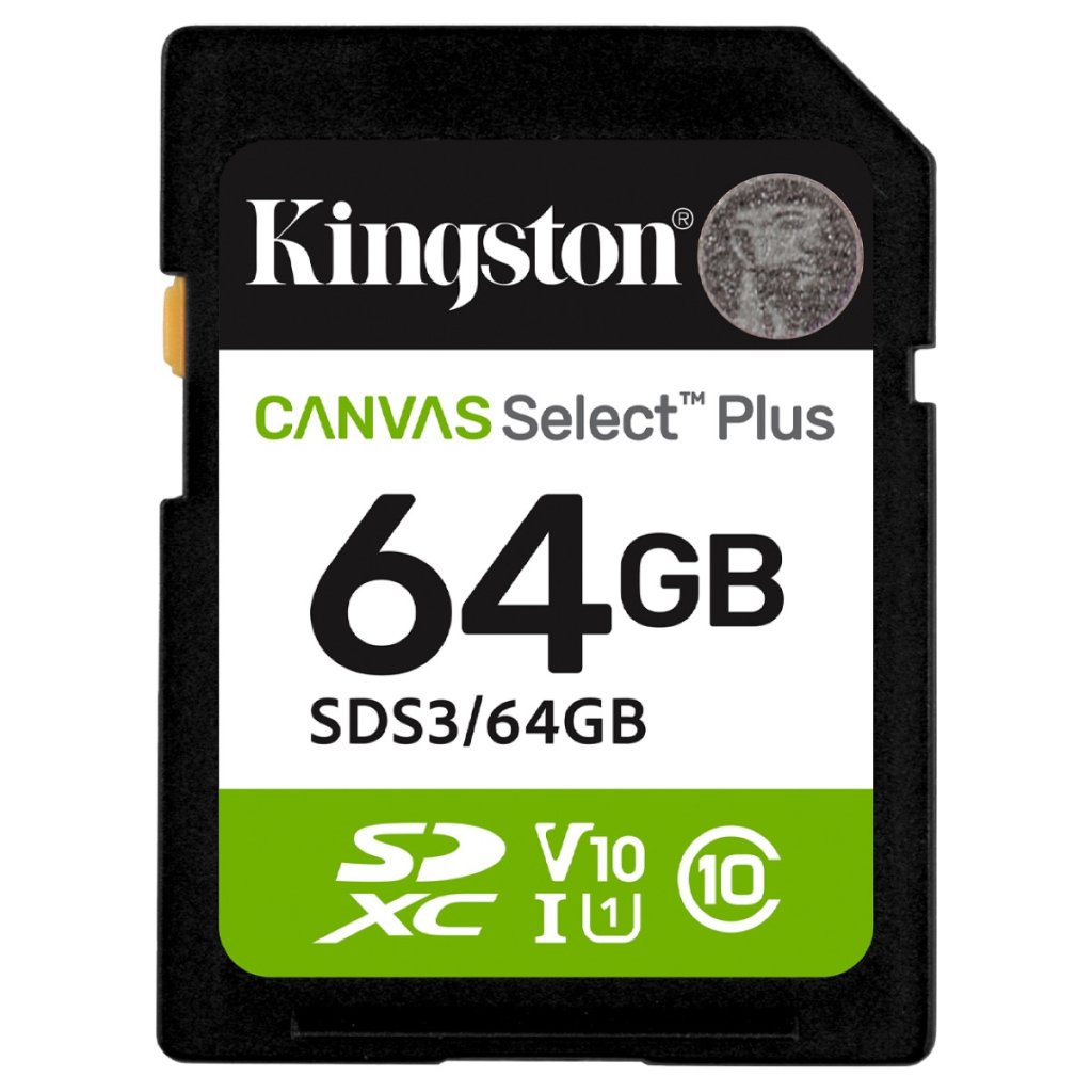 Kingston 64GB Canvas Select Plus Class 10 UHS-I microSD Memory Card - 100MB/s