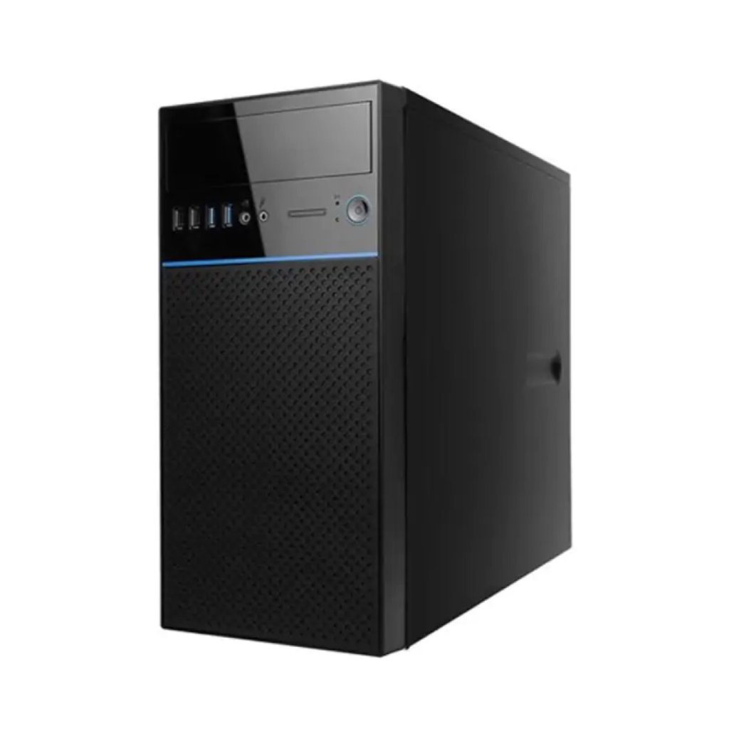 In Win EN708 Mini Tower mATX Case - Black/Blue with 450w PSU Image 1