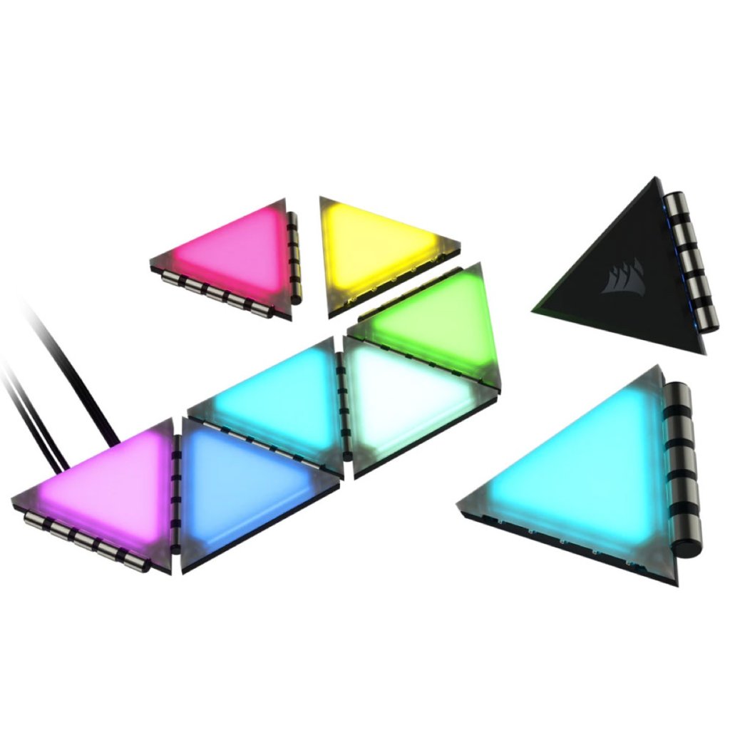 Corsair iCUE LC100 Case Accent Lighting Panels - 9x Tile Starter Kit Image 1