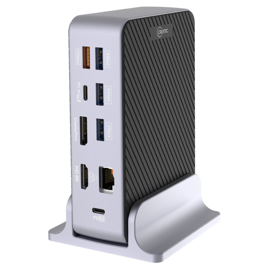 Cruxtec 5-in-1 USB Type C Aluminum Docking Station