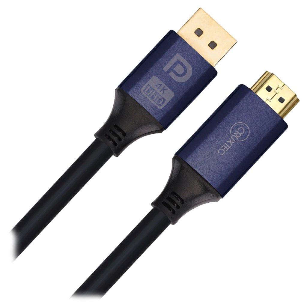 Cruxtec DH4K60H-02-BK Display port Male to HDMI Male Cable 2m Black