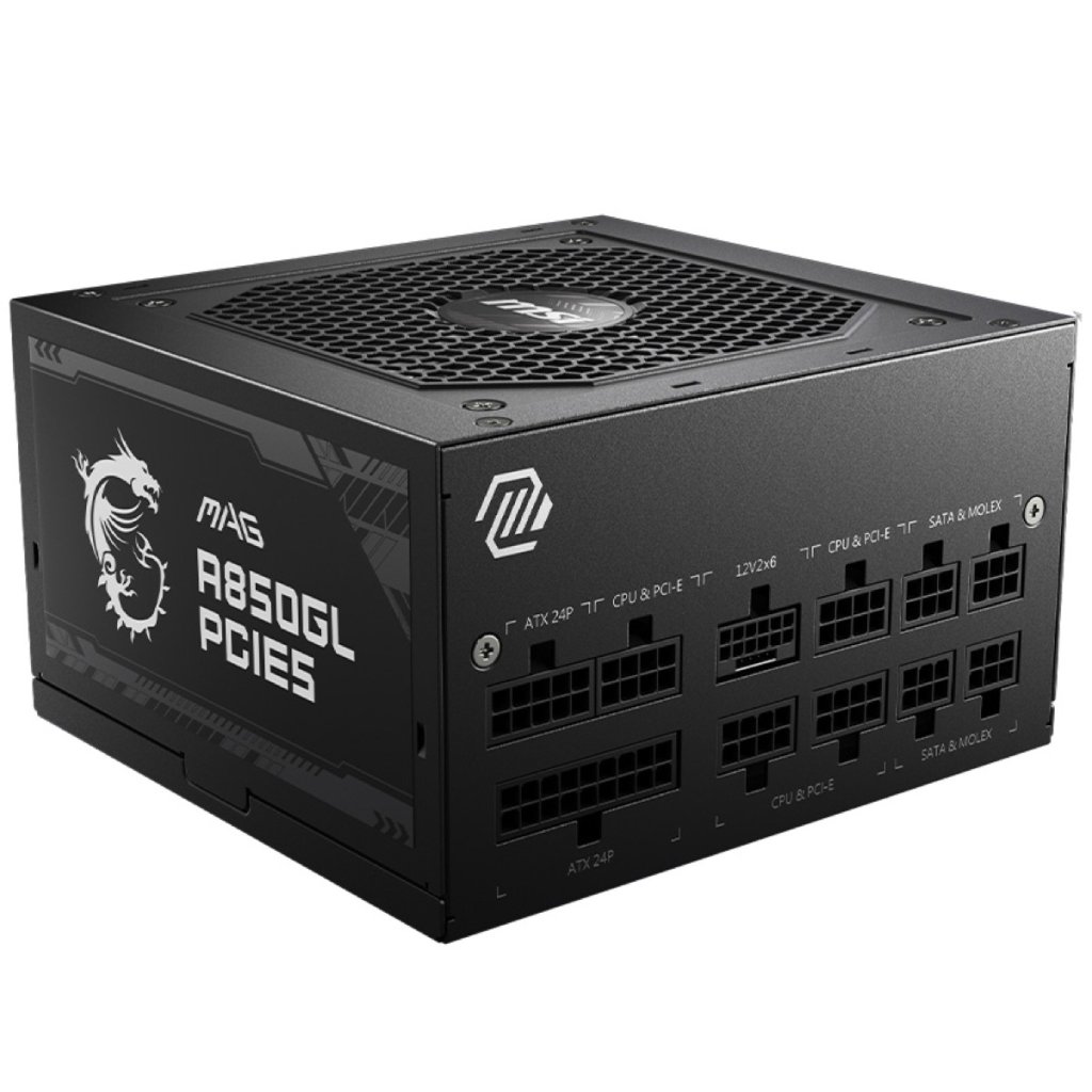 MSI MAG A850GL 850W 80+ Gold Fully Modular ATX 3.0 PCIE5 Power Supply Image 1