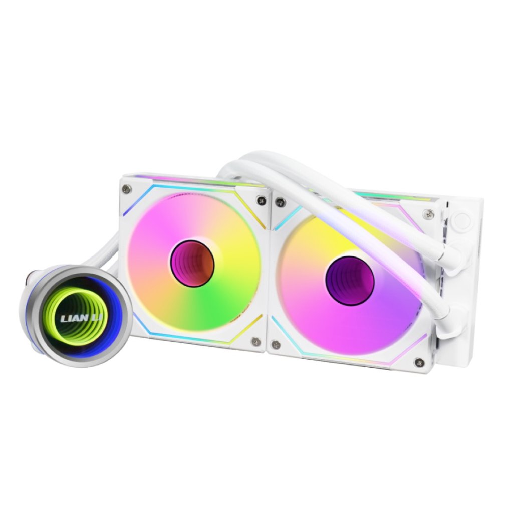 Lian Li Galahad II Trinity SL-INF 240 ARGB AIO Liquid CPU Cooler - White/Silver
