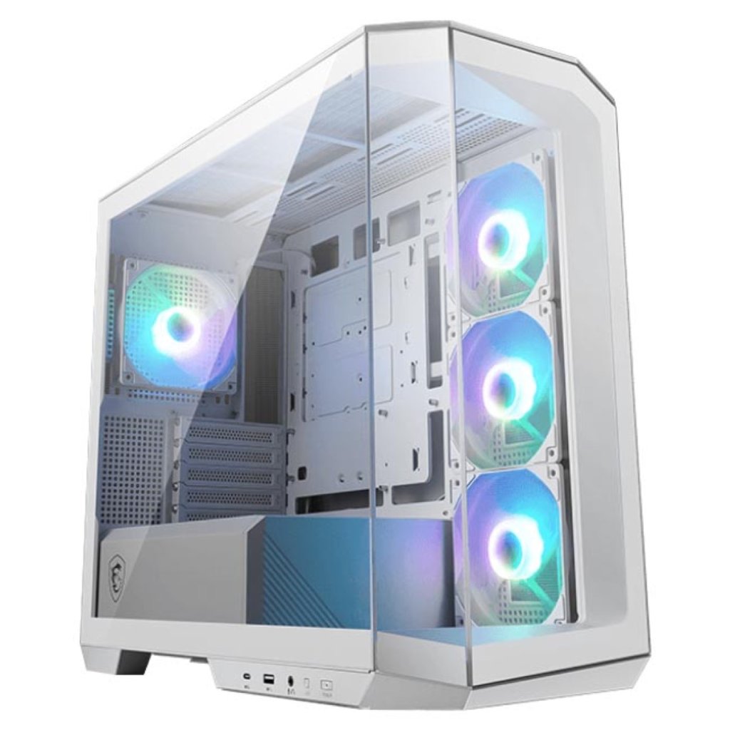 MSI MAG PANO M100R PZ White Micro ATX Case, T/G Panel, No PSU