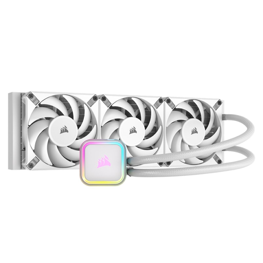 Corsair iCUE H150i ELITE CAPELLIX XT 360mm Liquid CPU Cooler - White Image 1