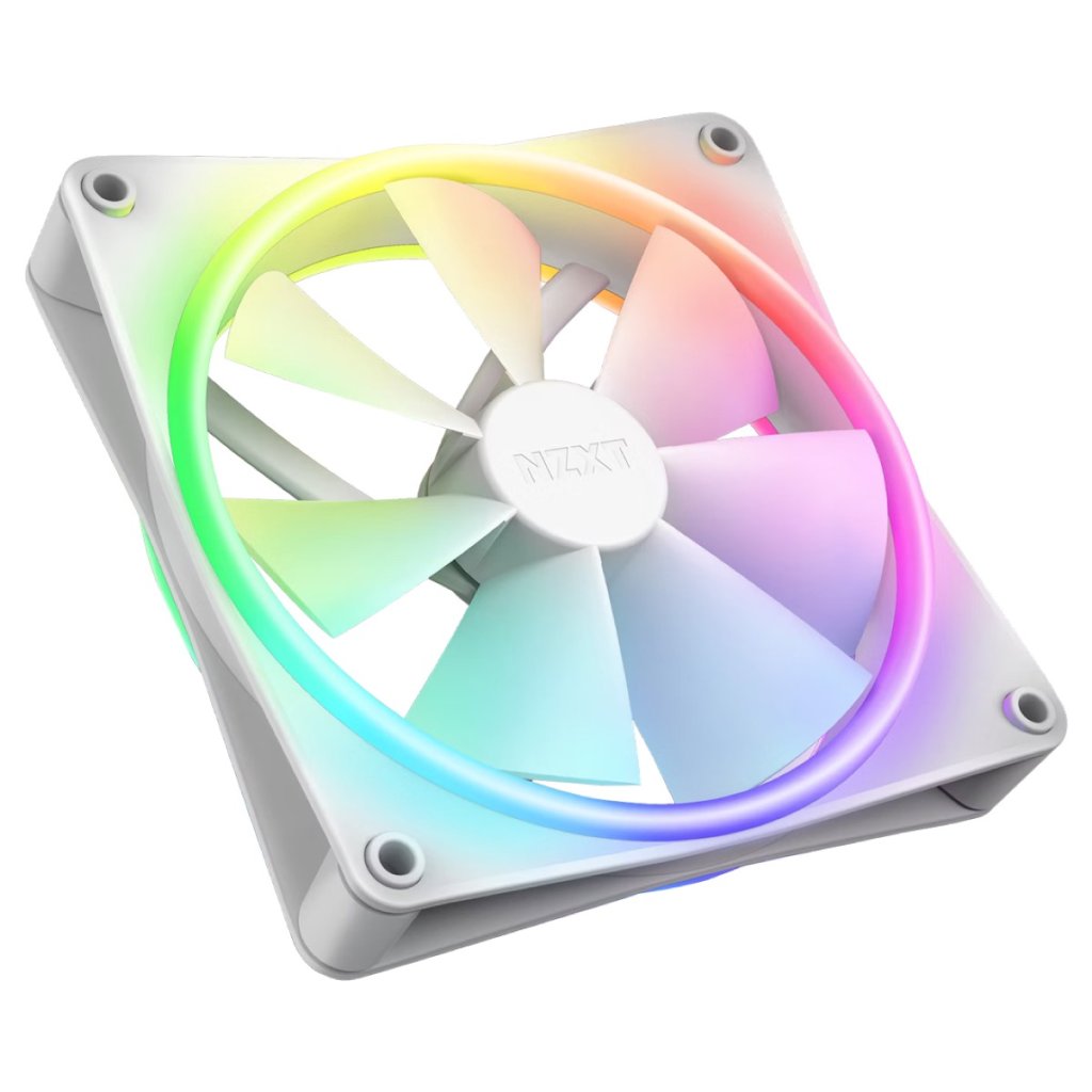 NZXT F140 140mm RGB Duo Dual-Sided RGB Case Fan - Single (White)