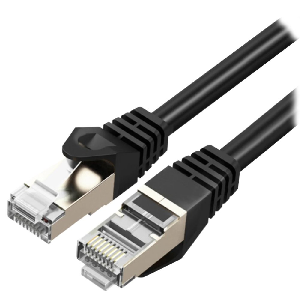 Cruxtec Cat7 SFTP Shield Ethernet Cable - 3m Black