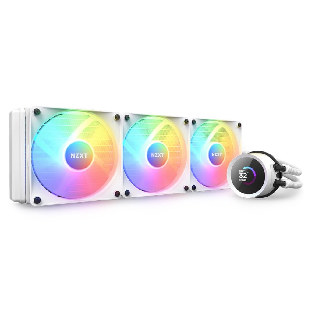 NZXT Kraken 360mm RGB AIO Liquid CPU Cooler - White Image 1