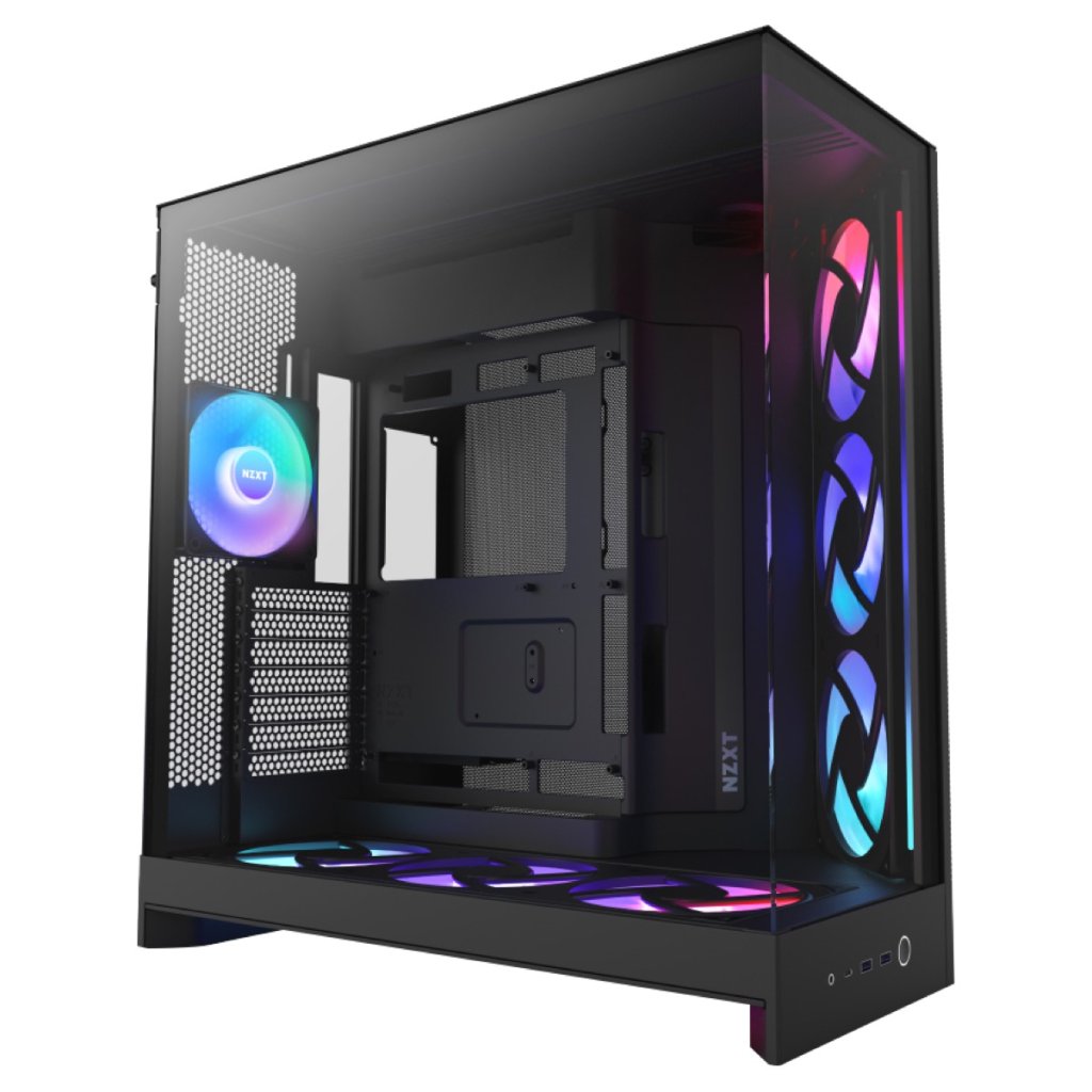 NZXT H6 Flow RGB Compact Dual-chamber Mid Tower ATX Case - Black Image 1