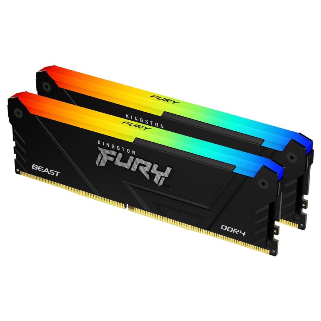 Kingston FURY Beast RGB 16GB (2x 8GB) DDR4 3200MHz Desktop Memory