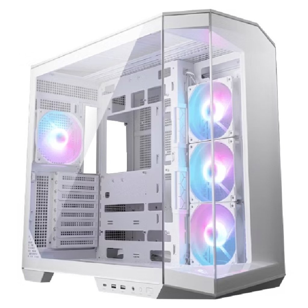 MSI MAG PANO 100R PZ WHITE Mid Tower ATX Case, 4mm T/G Panels, NO PSU