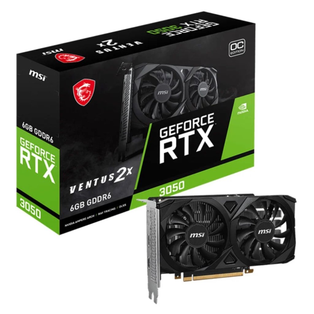 MSI GeForce RTX 3050 VENTUS 2X OC 6GB Video Card Image 1