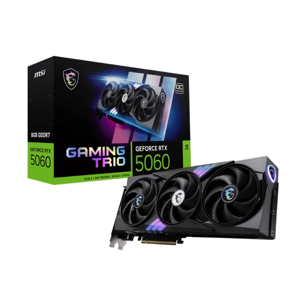 MSI GeForce RTX 5060 GAMING TRIO OC 8GB Video Card Image 1