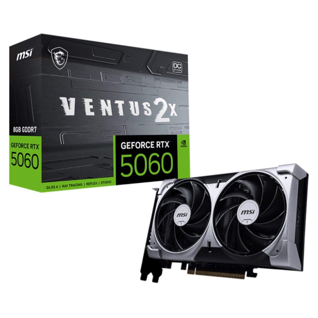 MSI GeForce RTX 5060 VENTUS 2X OC 8GB Video Card Image 1