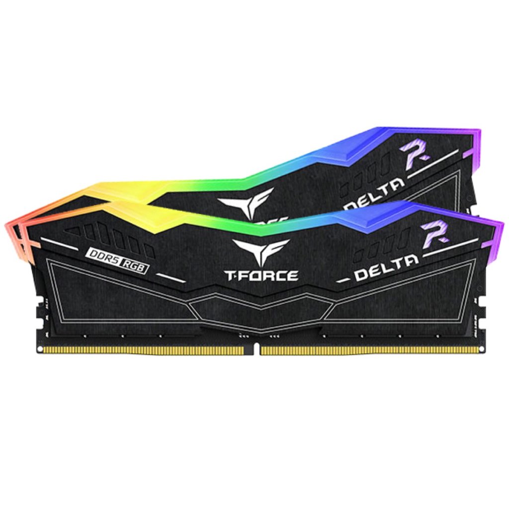 Team T-Force Delta RGB 32GB (2x 16GB) DDR5 6200MHz CL38 Desktop Memory - Black