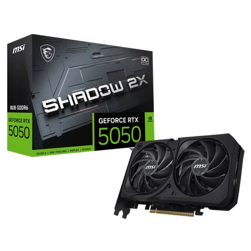 MSI GeForce RTX 5050 SHADOW 2X OC 8GB Video Card Image 1