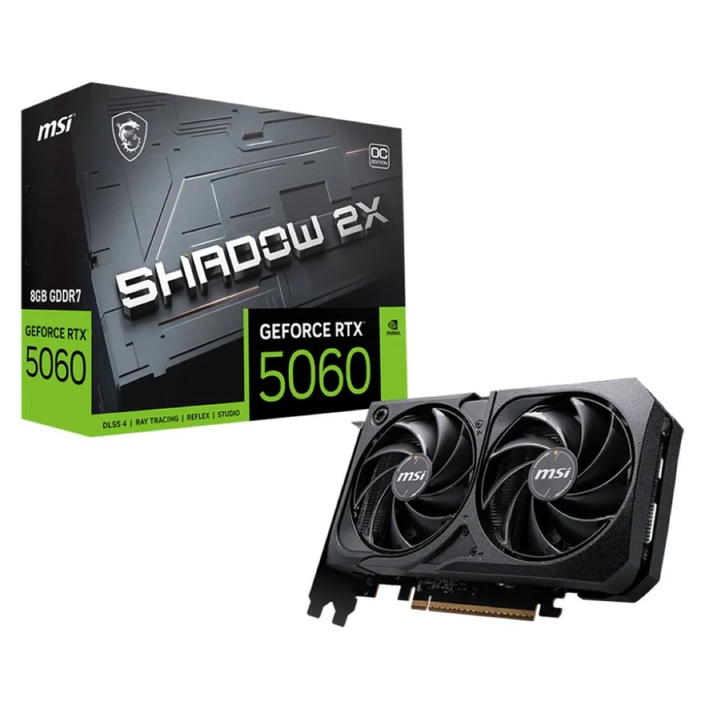 MSI GeForce RTX 5060 SHADOW 2X OC 8GB Video Card