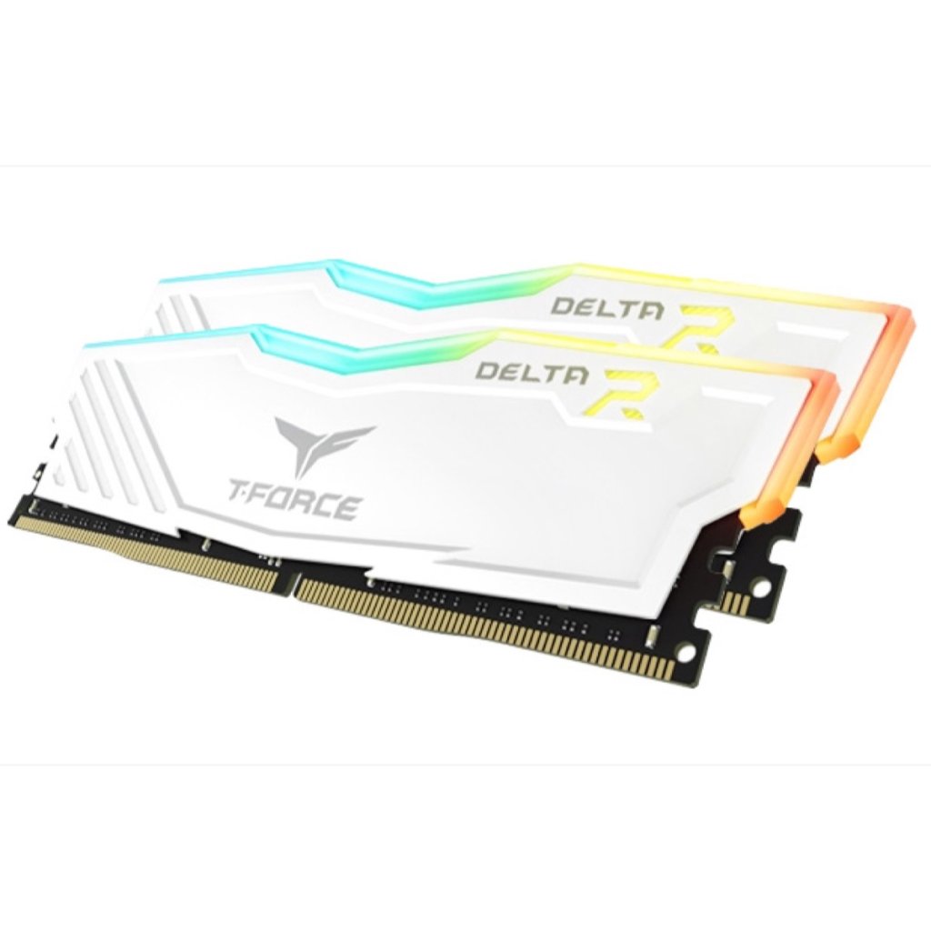 Team T-Force Delta RGB Series 16GB (2x 8GB) DDR4 3200MHz Desktop Memory - White Image 1