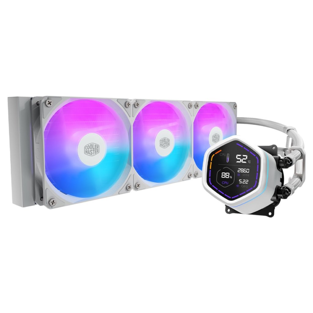 Cooler Master MasterLiquid Core Nex 360mm Liquid CPU Cooler - White Image 1