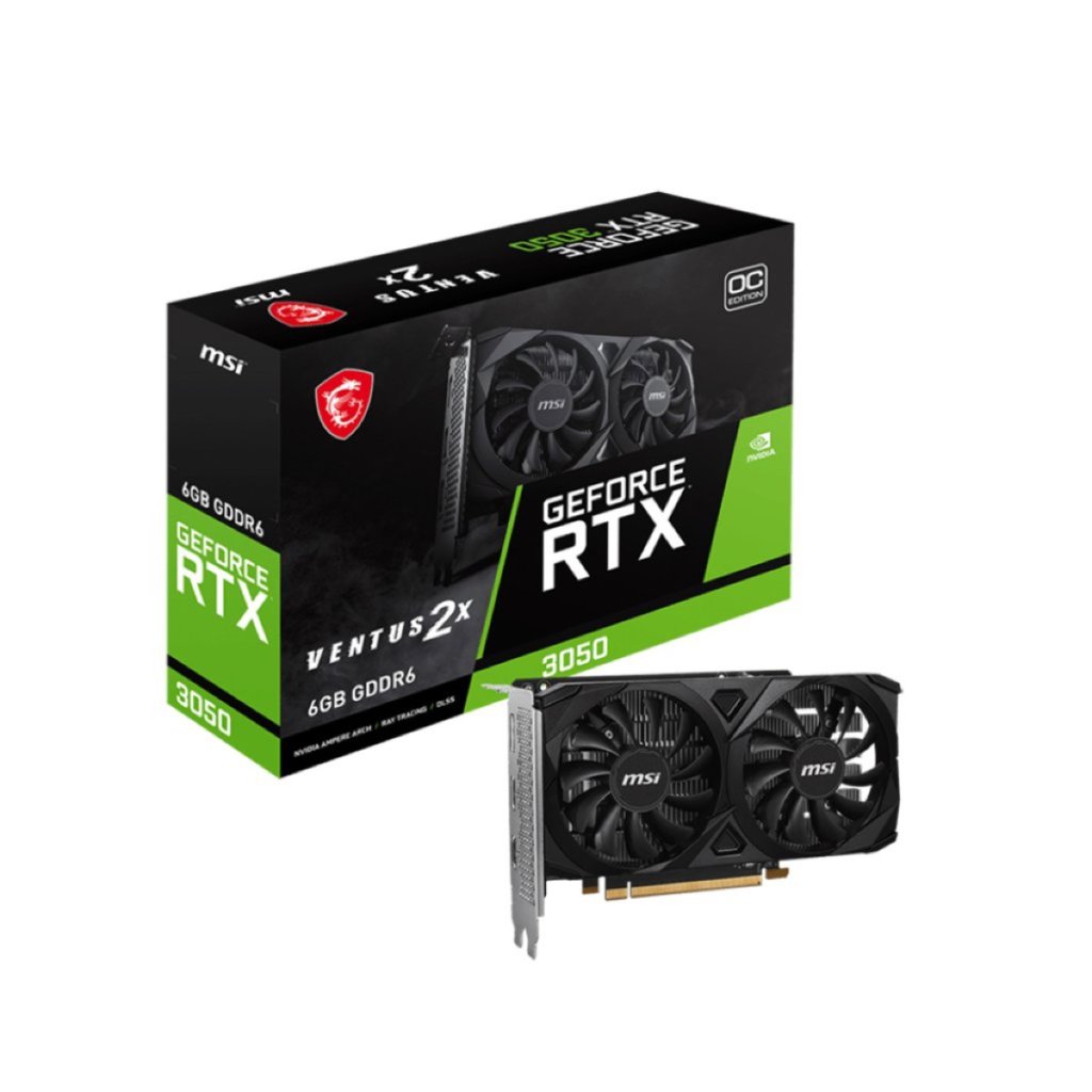 MSI GeForce RTX 3050 VENTUS 2X E OC 6GB Video Card