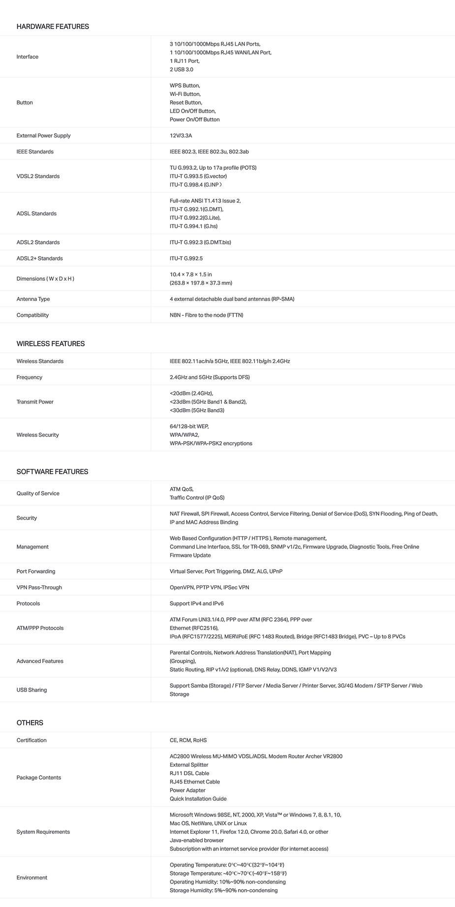 TP-Link Archer VR2800 MU-MIMO VDSL/ADSL Modem Router Image 1