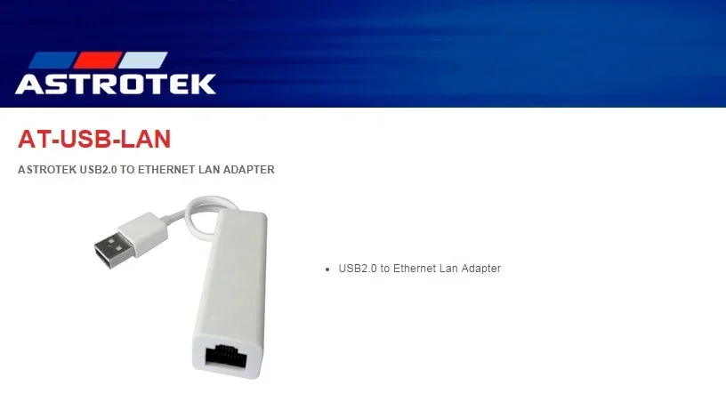 Astrotek USB 2.0 to Ethernet Lan Adapter Image 1