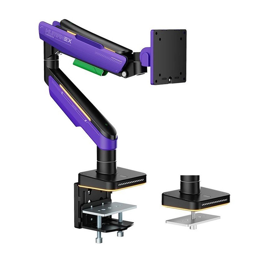Humanmotion Humanex T18-1X RGB Lighting Gaming Monitor Arm Mount 17