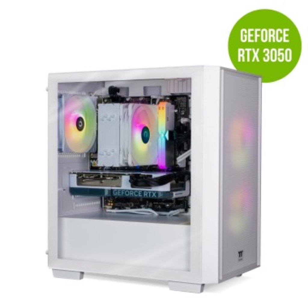 Thermaltake Gaming System Genesis V4 PRO SNOW - Intel 12400F / RTX 3050 / B760 WIFI / 16GB RGB RAM /