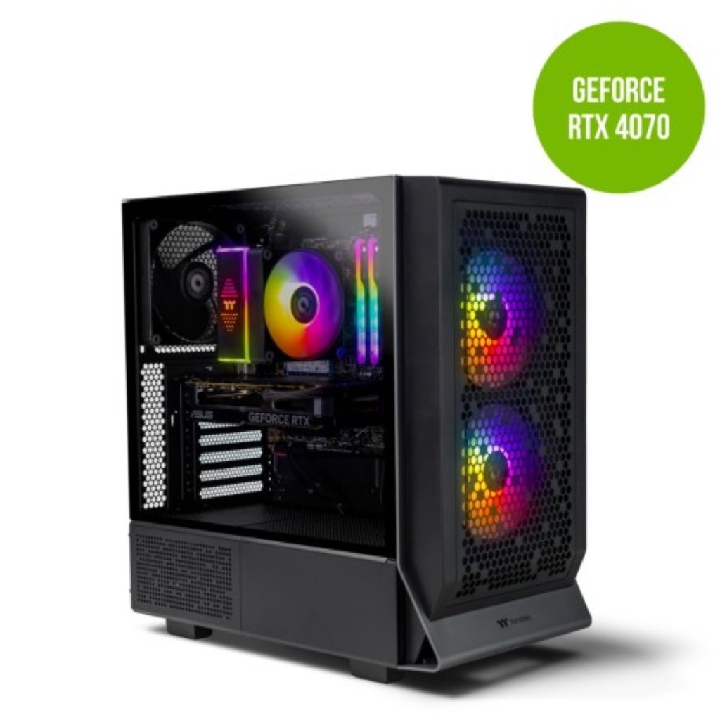 Thermaltake Gaming System Infinity PRO V4 - Intel 12600KF/ RTX 4070/ B760 WIFI/ 32GB RGB RAM/ Ceres  Image 1