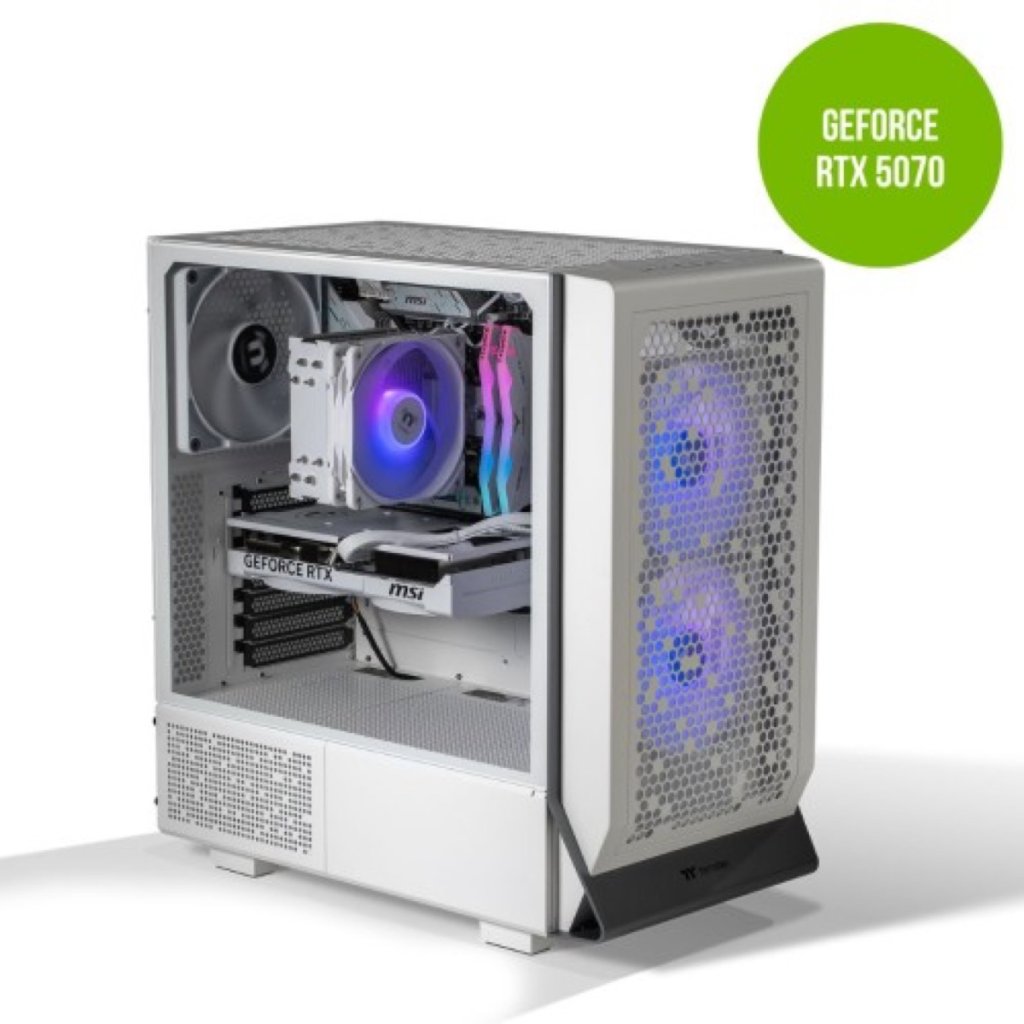 Thermaltake Gaming System Infinity PRO V6 SNOW - AMD 7600 / RTX 5070/ B650 WIFI/ 32GB RAM/ Ceres 300