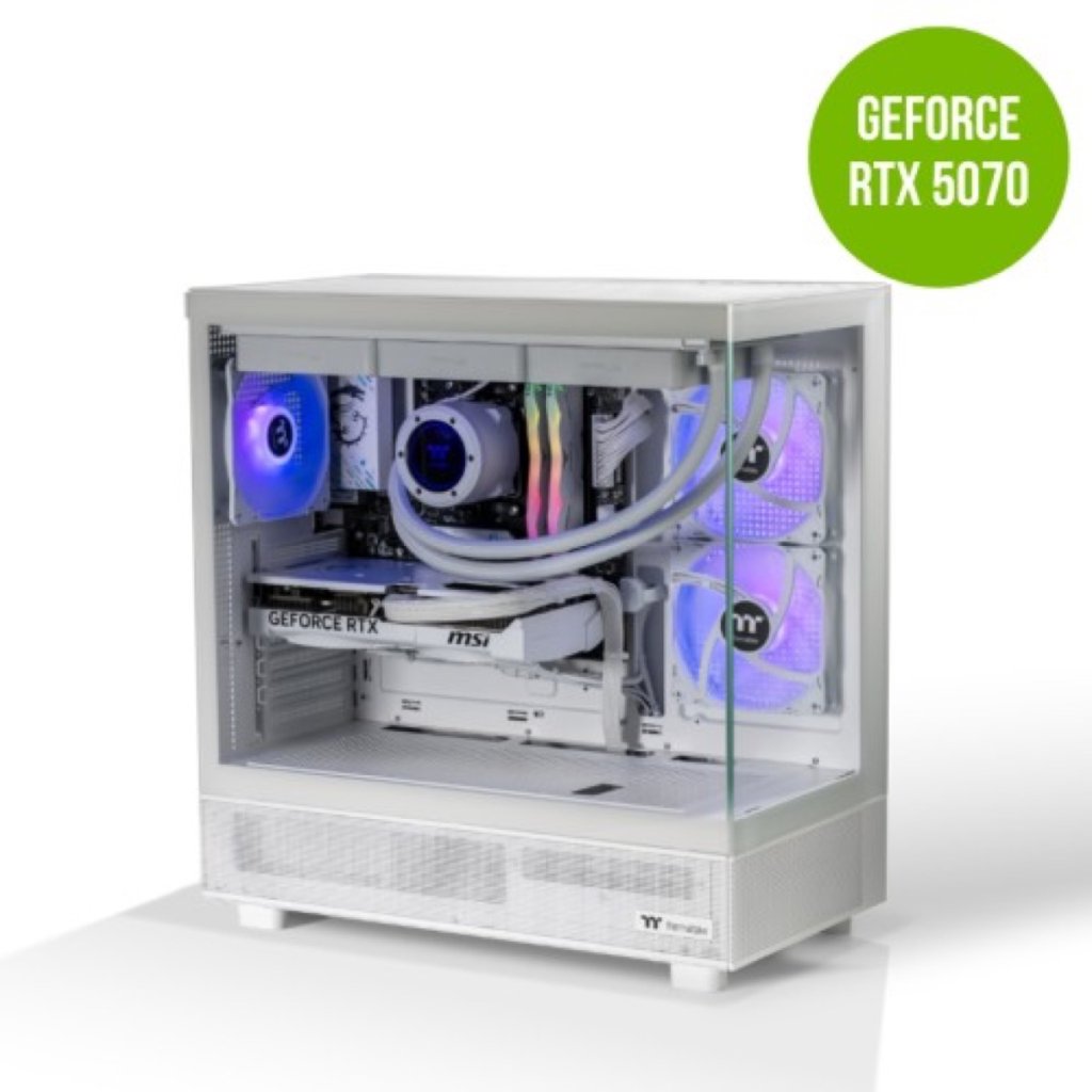 Thermaltake Gaming System Horizon PRO V2 Snow - AMD 7600/ RTX 5070/ B650 WIFI/ 32GB RAM/ View 270 AR Image 1