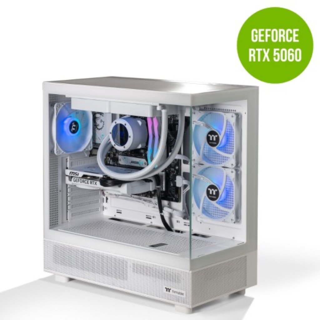 Thermaltake Gaming System Horizon V2 Snow - AMD 7500F / RTX 5060/ B650 WIFI/ 32GB RAM/ View 270 ARGB