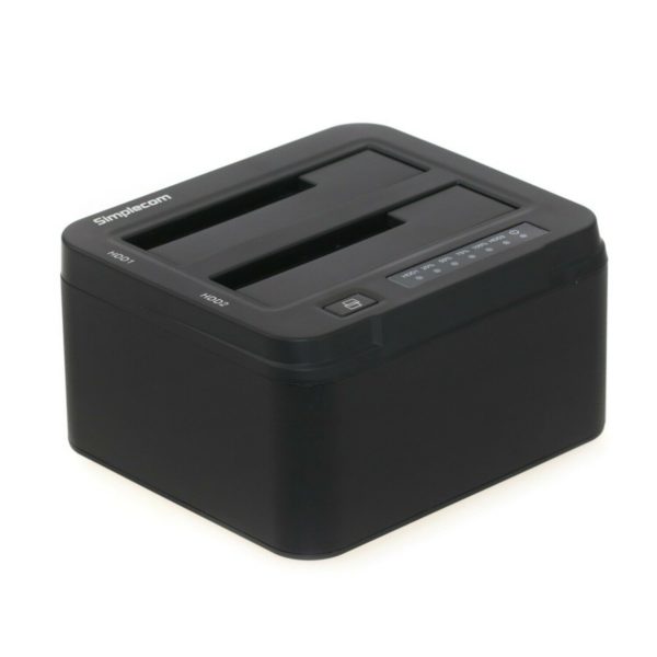 Simplecom SD322 Dual Bay USB 3.0 Aluminium Docking Station – Black